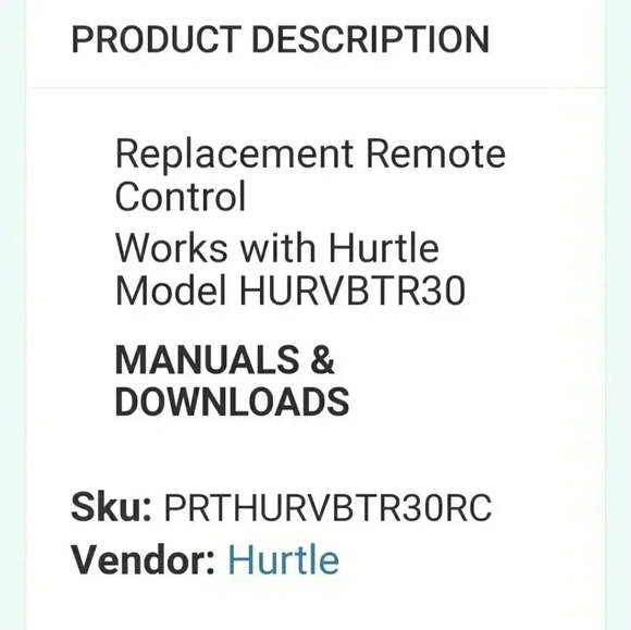 Replacement remote control sku PRTHURVBTR30RC - Picture 4 of 4